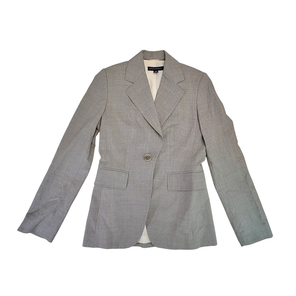 Banana Republic Womens Grey Tailored Stretch Blazer Jacket Size‎ 0